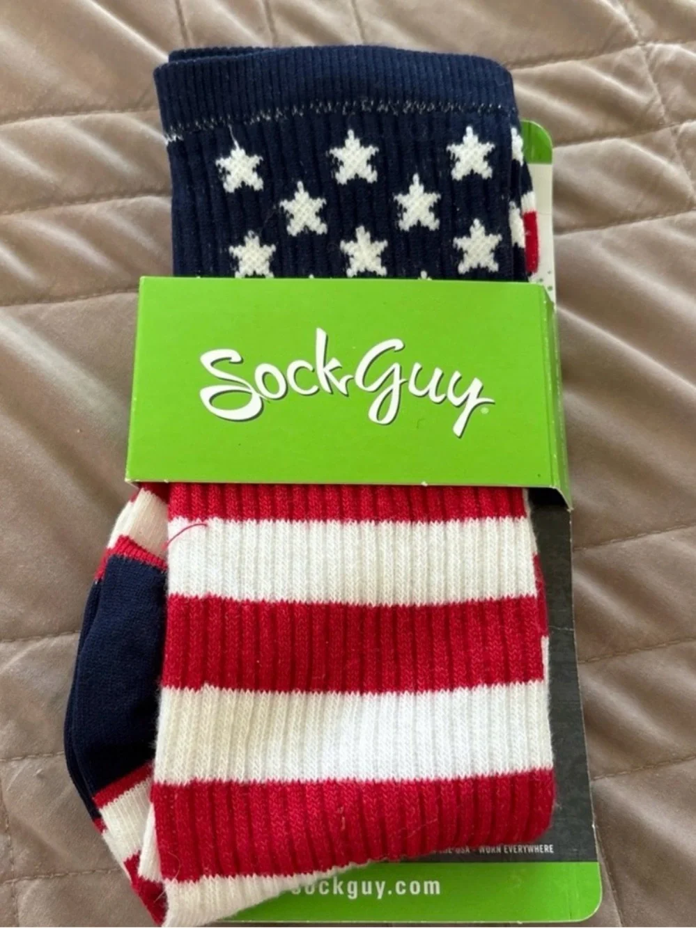 SockGuy USA Flag Crew Socks NWT SM/MD Patriotic Made USA Cycling ⭐